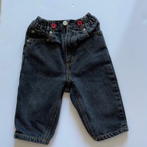 Black stone washed jeans for a baby